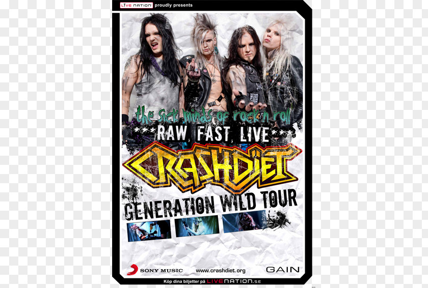 Tour Poster Crashdïet Generation Wild Rest In Sleaze The Unattractive Revolution PNG