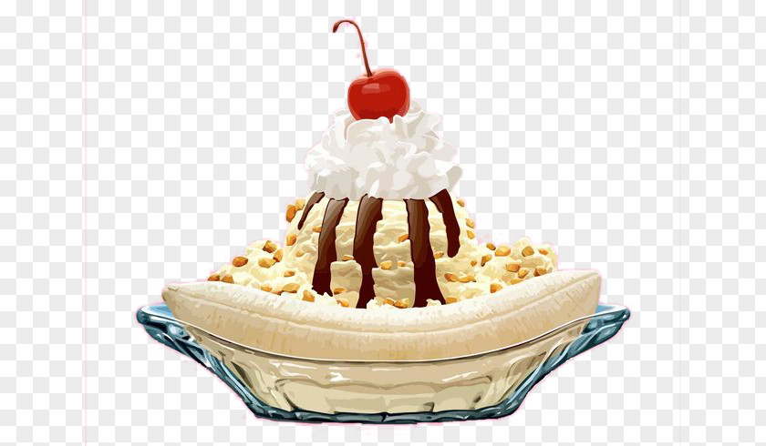 Cheese Cake Ice Cream Banana Split Sundae Icebox Trifle PNG