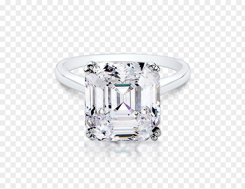 Cubic Zirconia Engagement Ring Solitaire Cut PNG