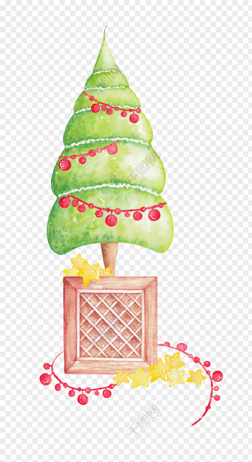 Cute Christmas Tree Santa Claus Day Ornament Decoration PNG