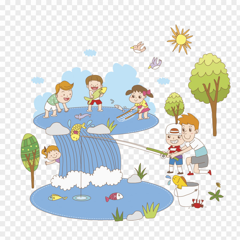 Go Fishing Angling Illustration PNG