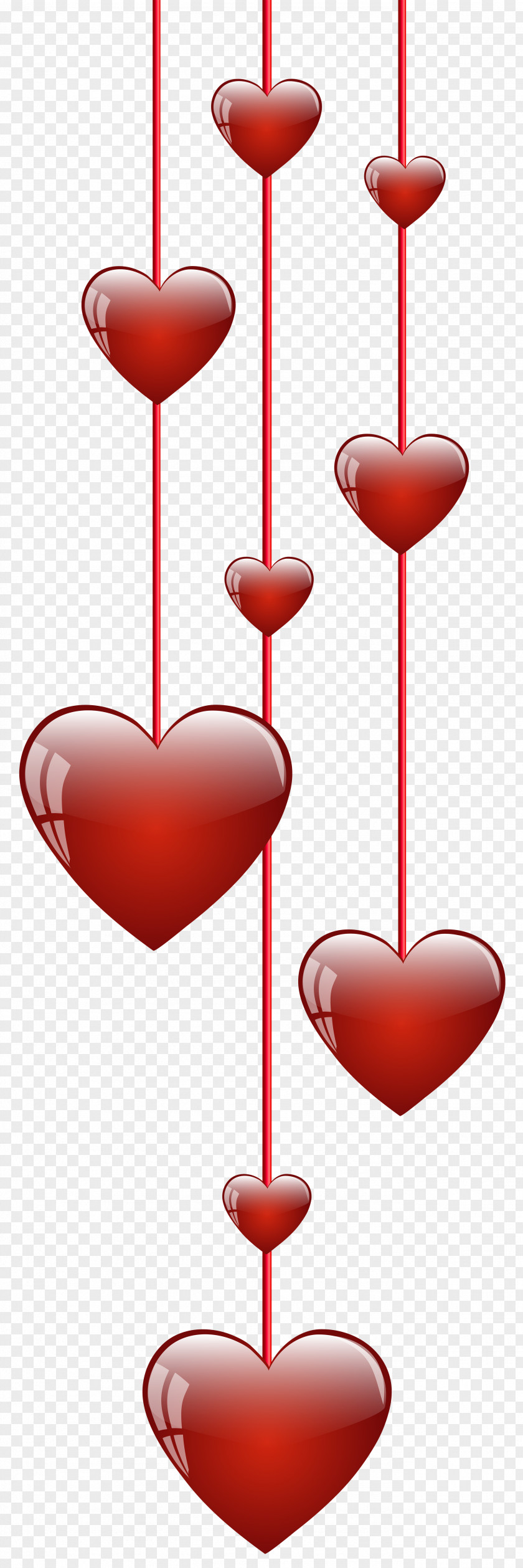 Hanging Hearts Clip Art Image Heart PNG