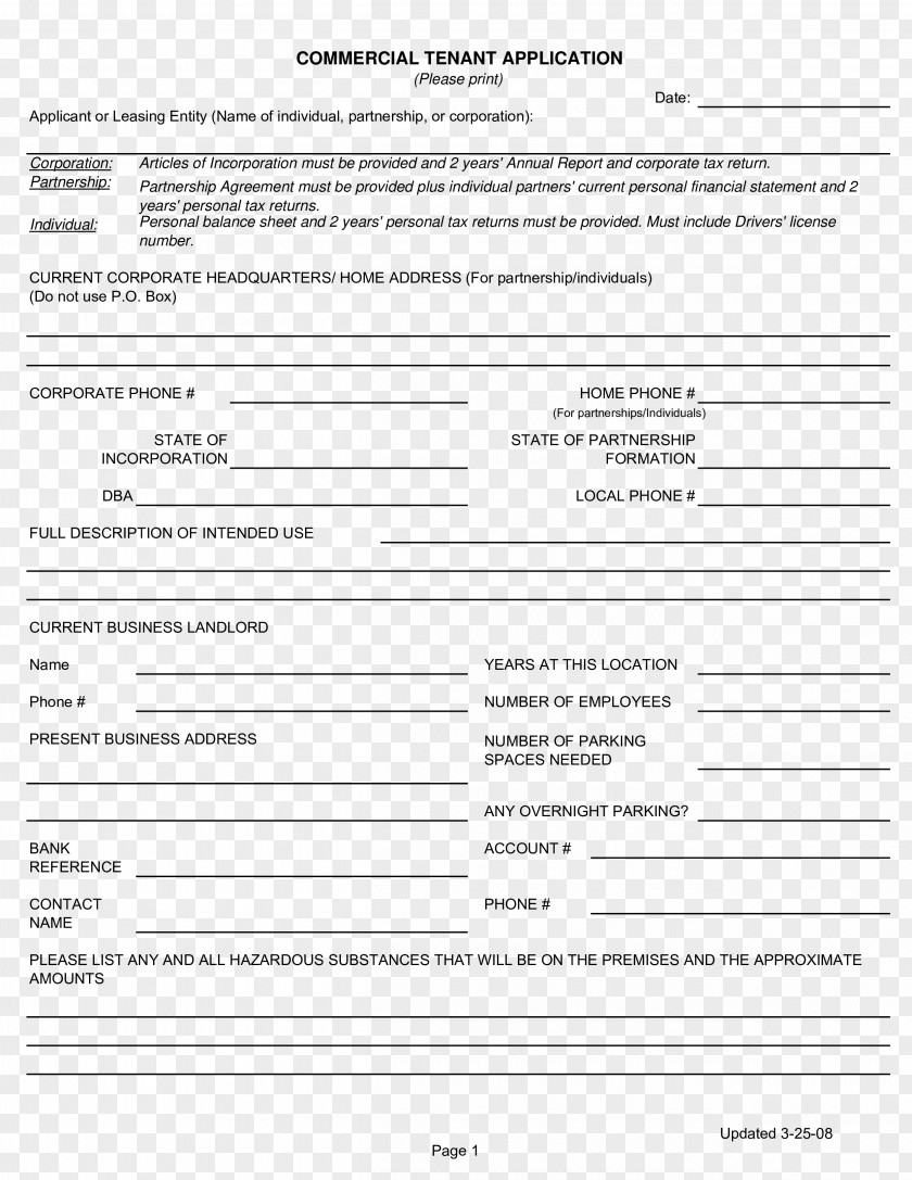 Commercial Real Estate Template Form Microsoft Excel Spreadsheet Partnership PNG