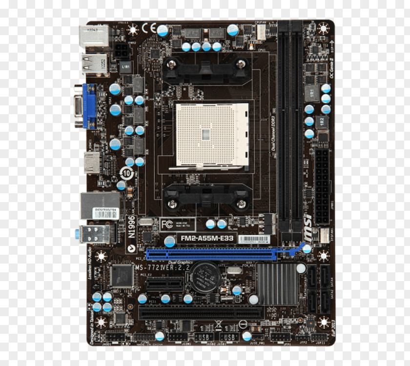 Motherboard Computer Hardware Cases & Housings MSI FM2-A55M-E33 PNG