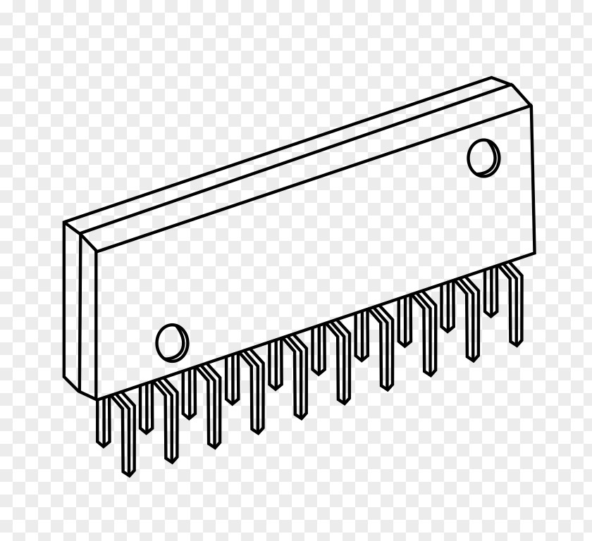 Zip Vector Zig-zag In-line Package Dual Integrated Circuits & Chips Single PNG