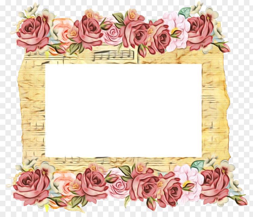 Plant Cut Flowers Background Pink Frame PNG