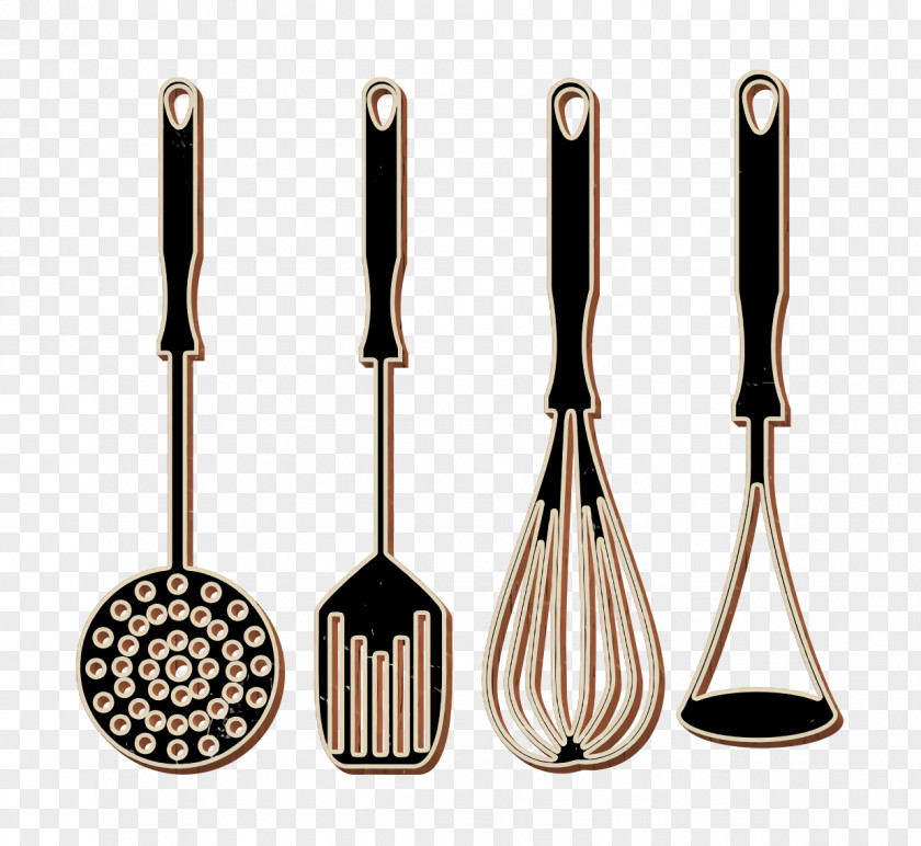 Tools And Utensils Icon Kitchen Four Cooking Accessories Set For PNG