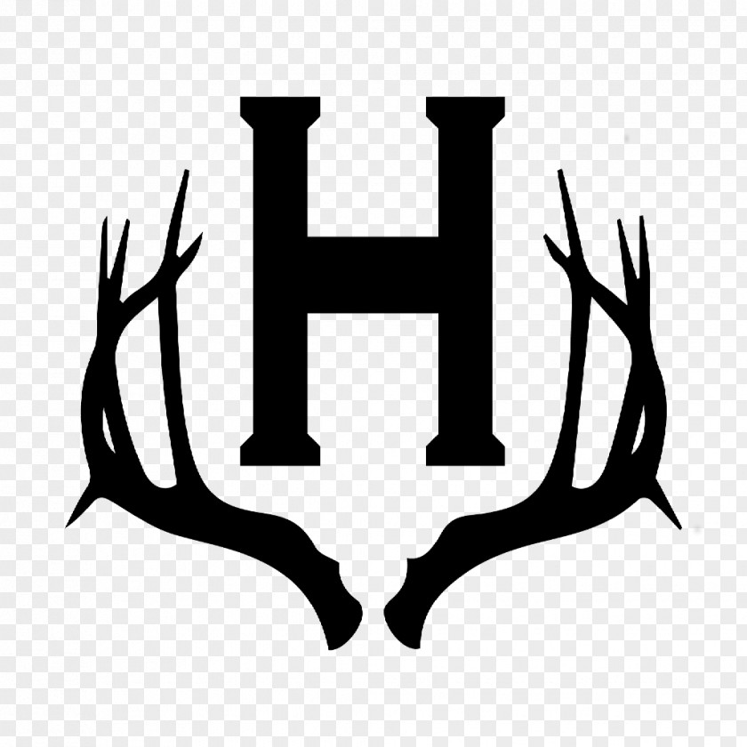 Tree Logo Antler White Font PNG