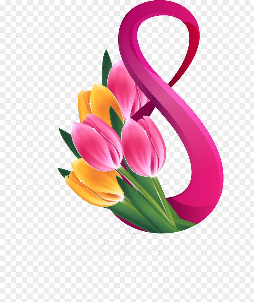 Vector Flowers March 8 International Women's Day Greeting & Note Cards Stock Photography PNG