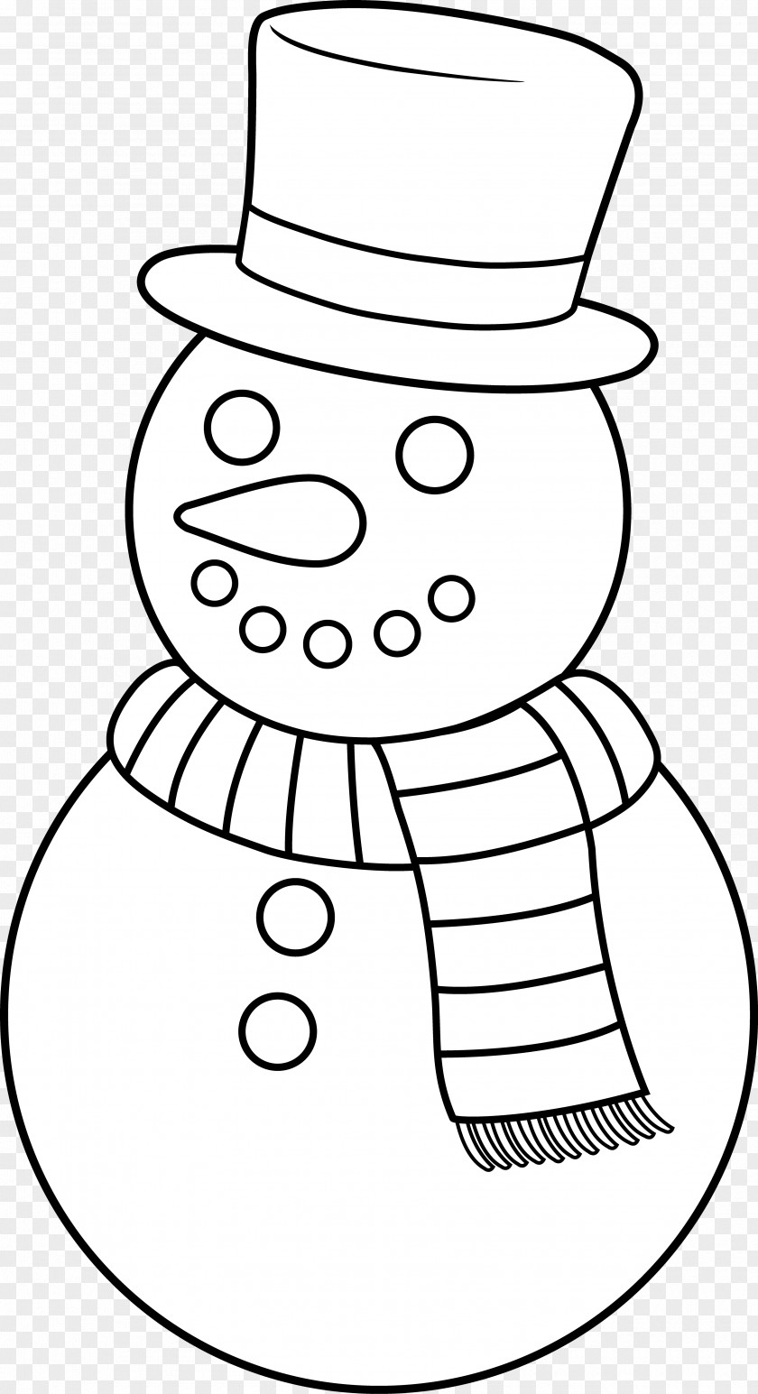 Christmas Pictures Snowman Black And White Clip Art PNG