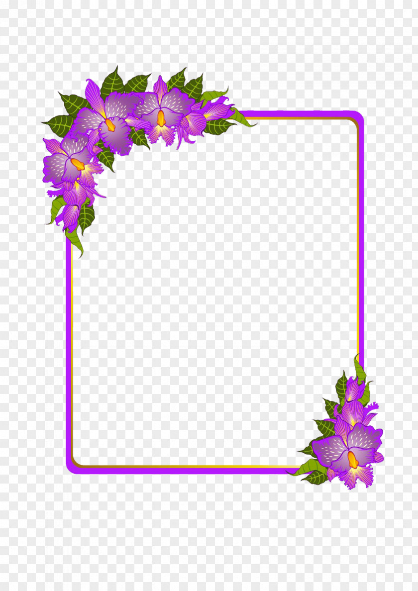 Purple Floral Border Flower Royalty-free PNG