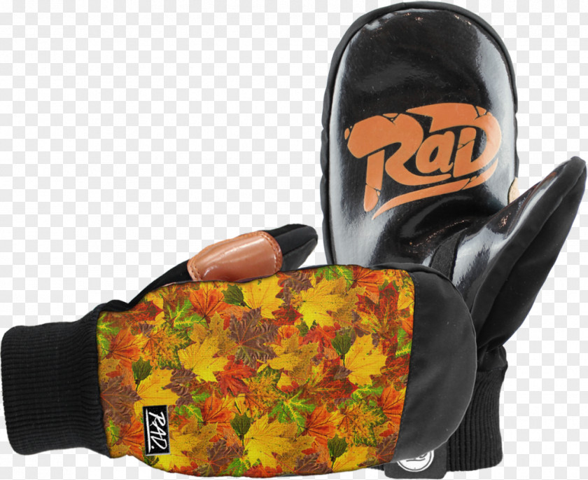 Vine Storage Glove Mitten Yellow Safety Orange PNG