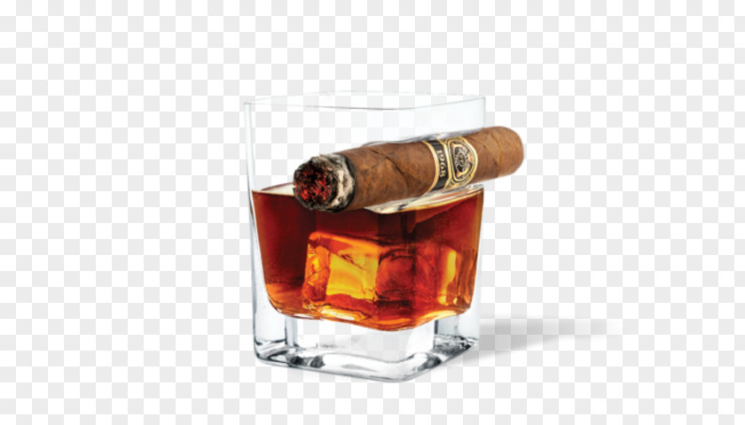 Glass Old Fashioned Whiskey Cigar PNG