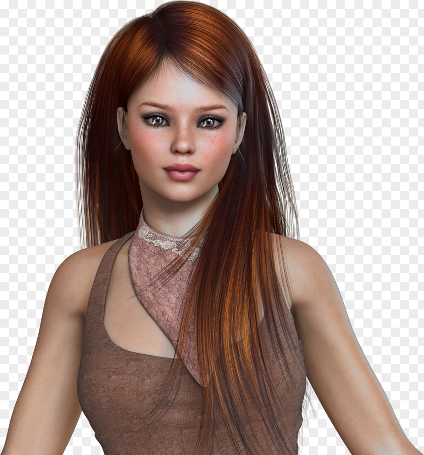 Hair Long Coloring Layered Step Cutting Brown PNG