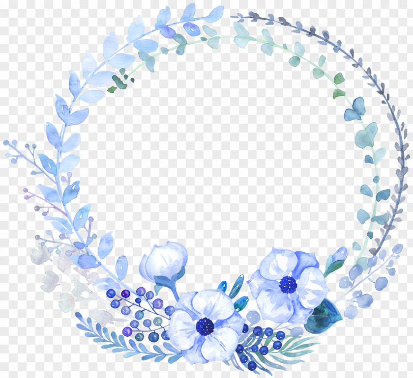 Painting Watercolour Flowers Watercolor Floral Design Blue PNG