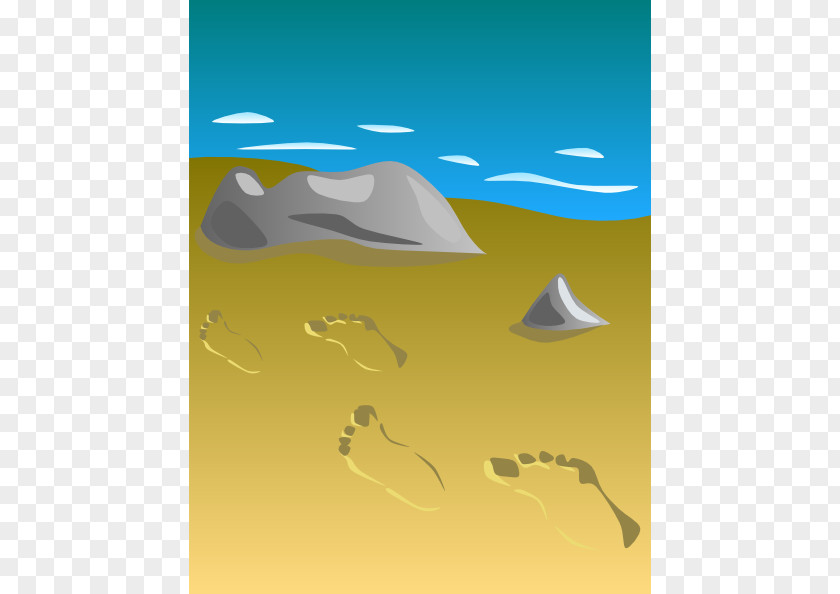 Sand Swirls Cliparts Footprints Clip Art PNG