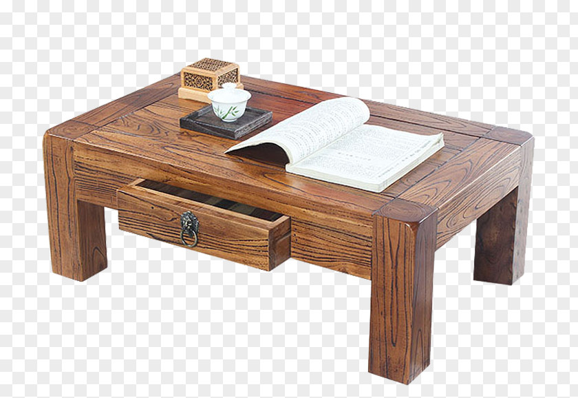 Manual Desk With Thick Legs Coffee Table Tatami Wood PNG