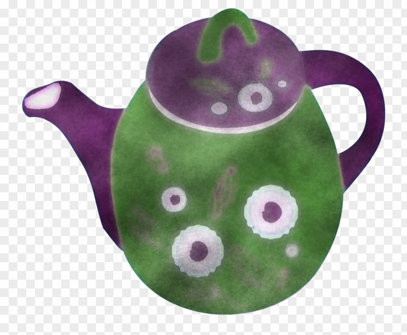 Teapot Green Purple Violet Kettle PNG