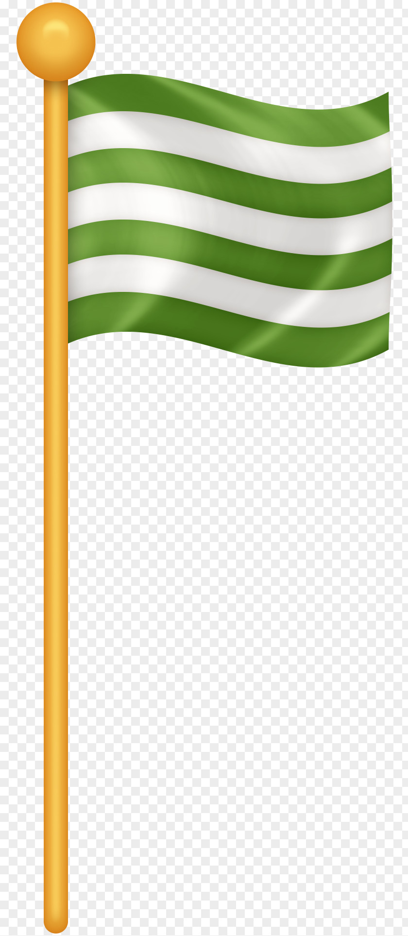 Cartoon Pretty Green Flag PNG
