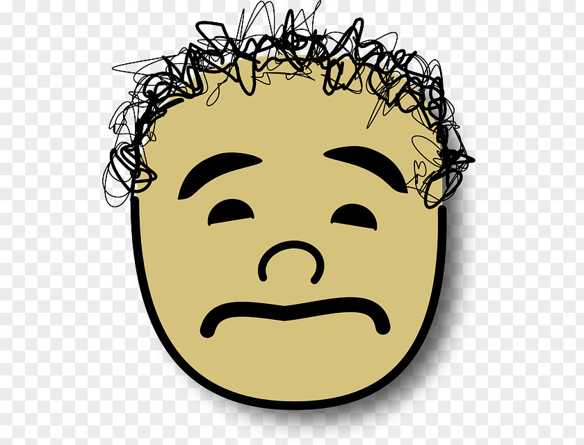 Golden Smiley And Sad Face Masks Drawing Hair Clip Art PNG