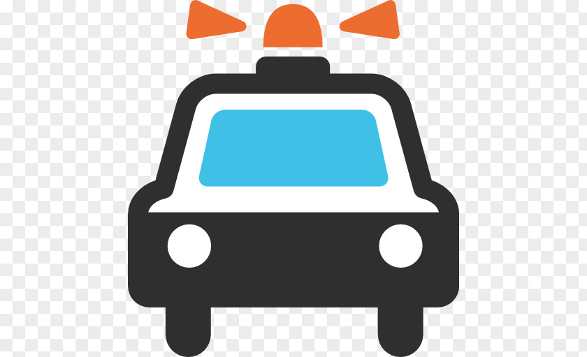 Police Emoji Car Crossing Symbol Text Messaging PNG