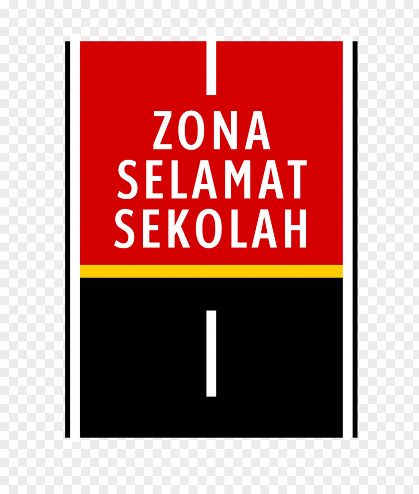 Road Surface Marking Indonesia School Zone Traffic Sign PNG