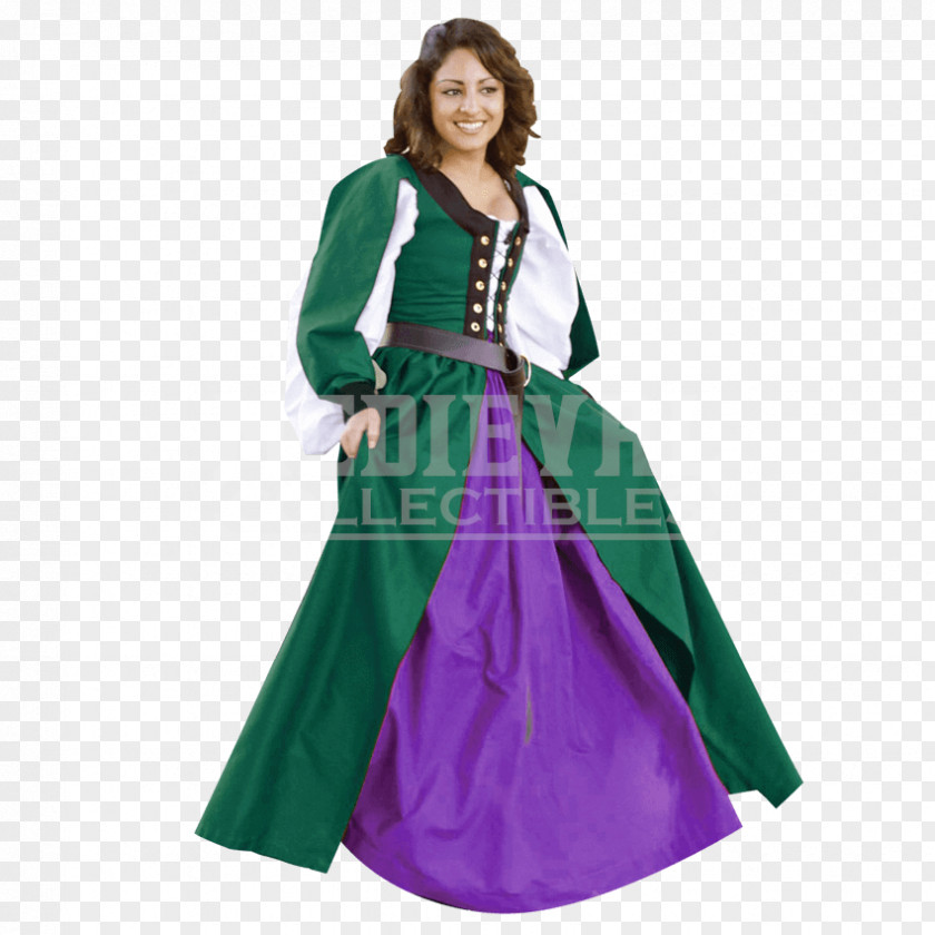 Dress Costume Middle Ages English Medieval Clothing PNG
