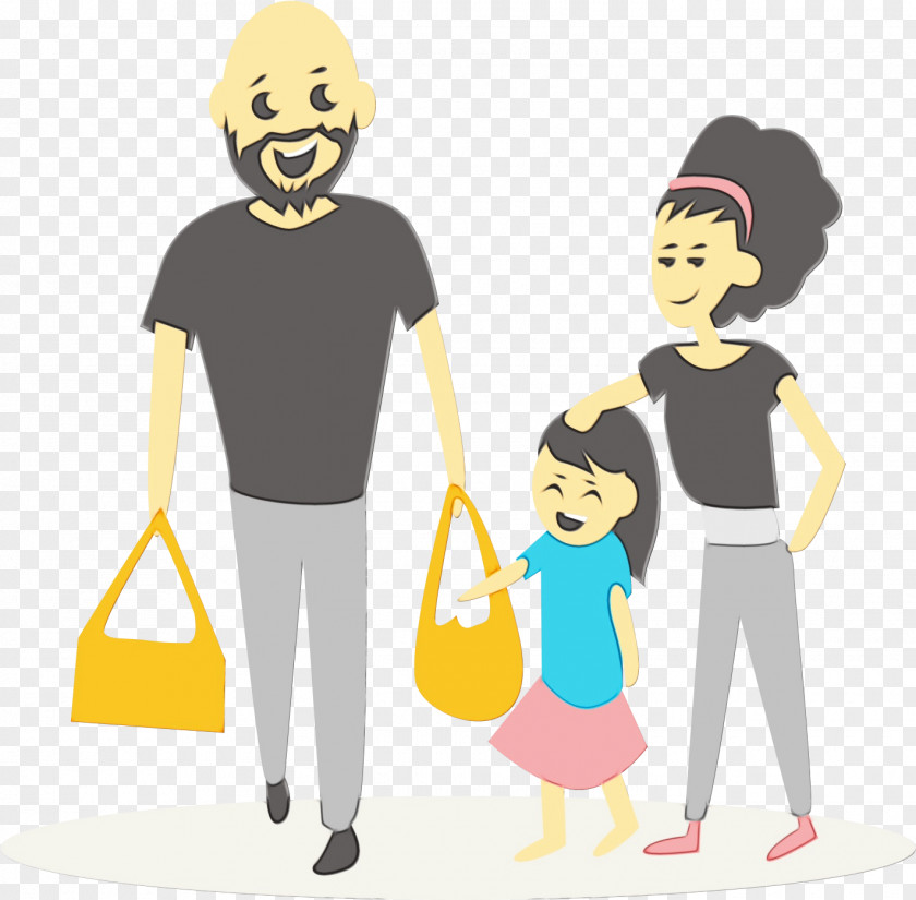 Gesture Recreation Family Cartoon Zoe Trent Child Shopping PNG