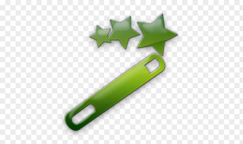 Green Magic Wand Magician PNG