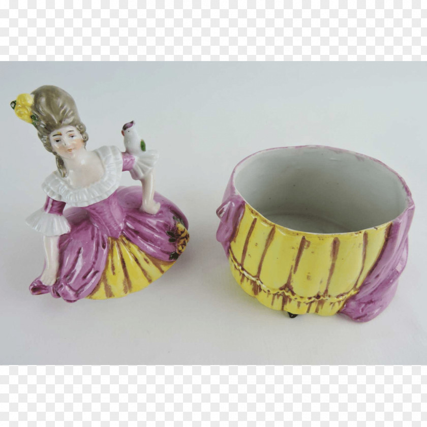 Porcelain Sitzendorf Jar Purple Figurine PNG