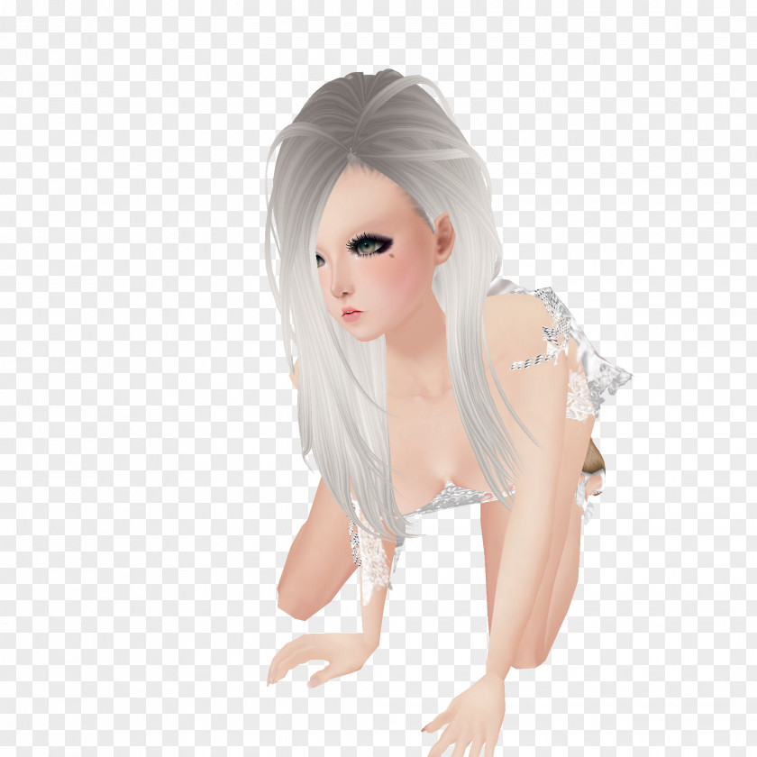 IMVU Wig Customer Service Long Hair Blond PNG