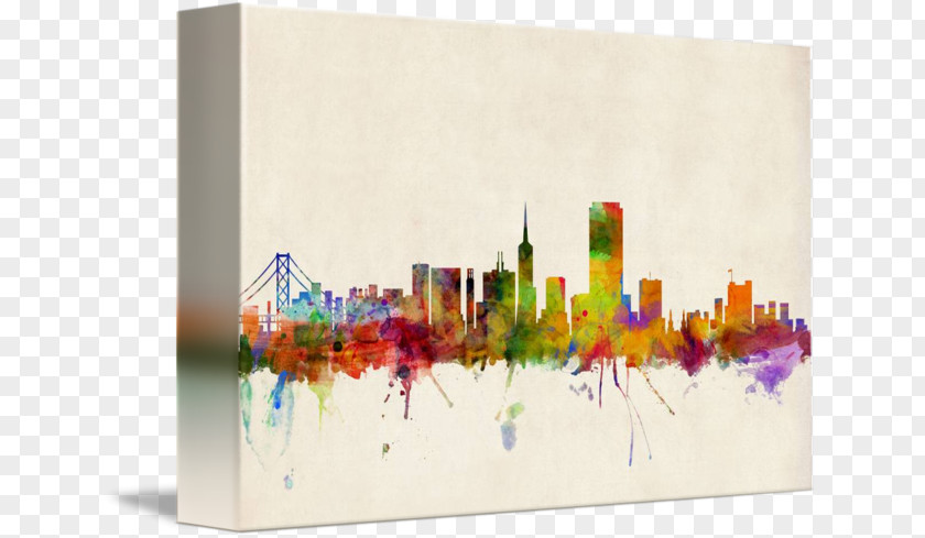 San Francisco Skyline Canvas Print Gallery Wrap Art PNG