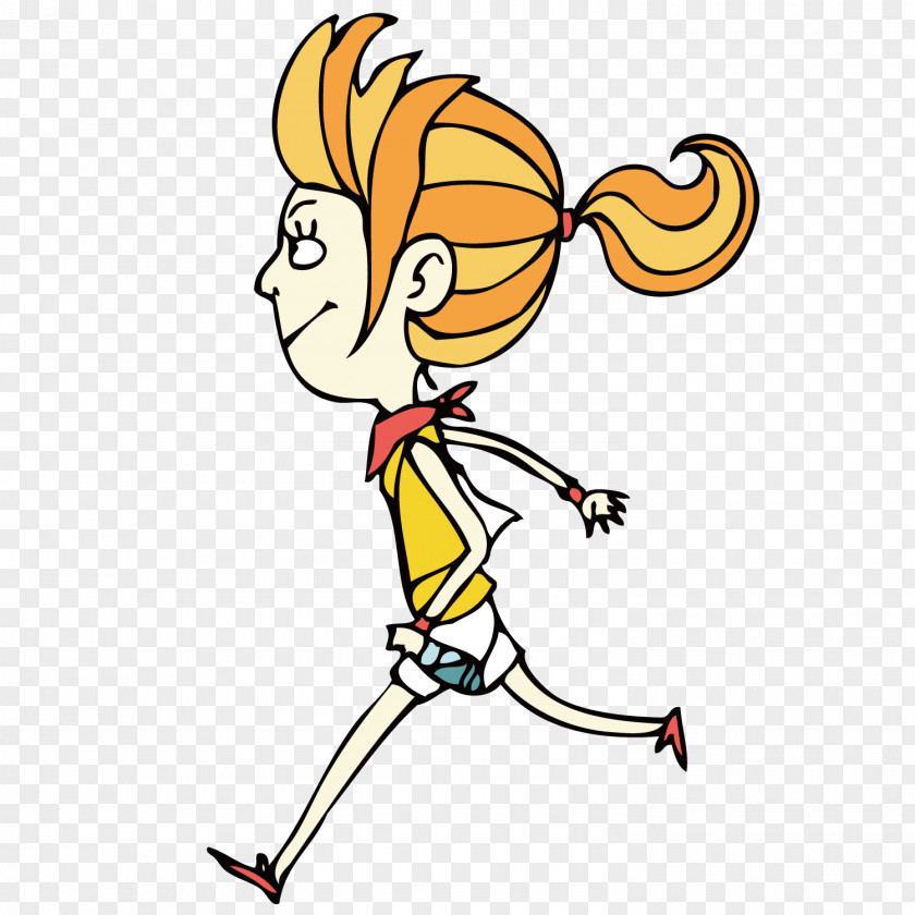 Girl PNG , Running girl clipart PNG