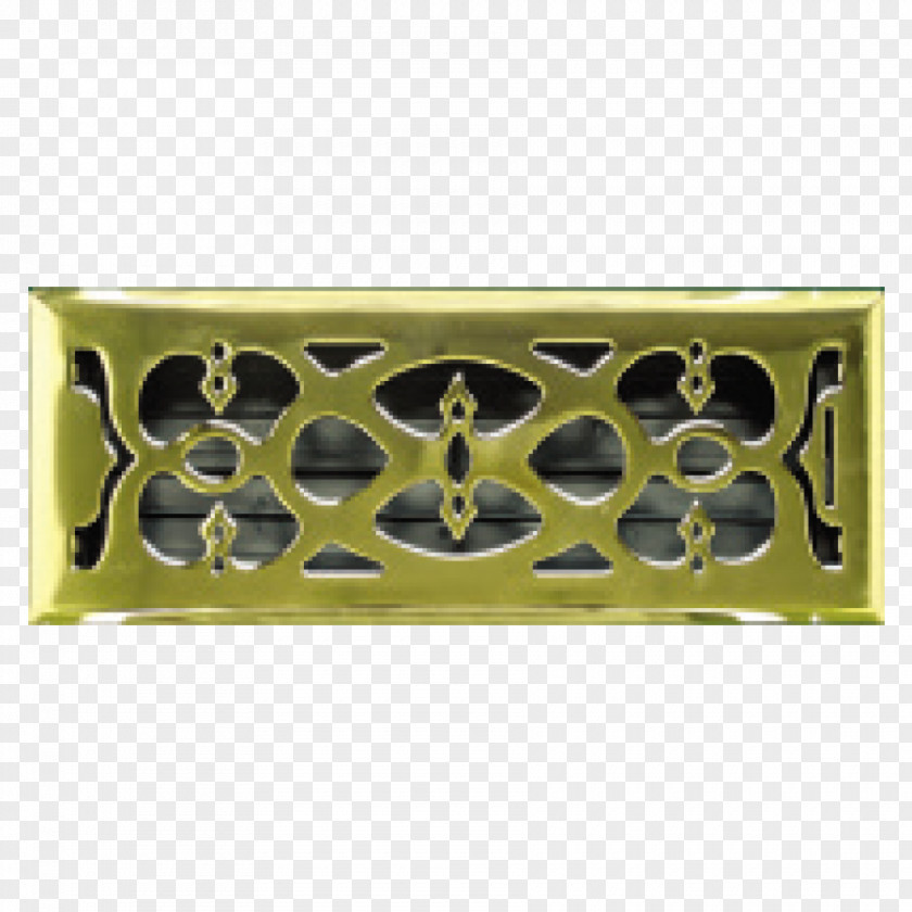 Metal Word Register Brass Tile Grille Floor PNG