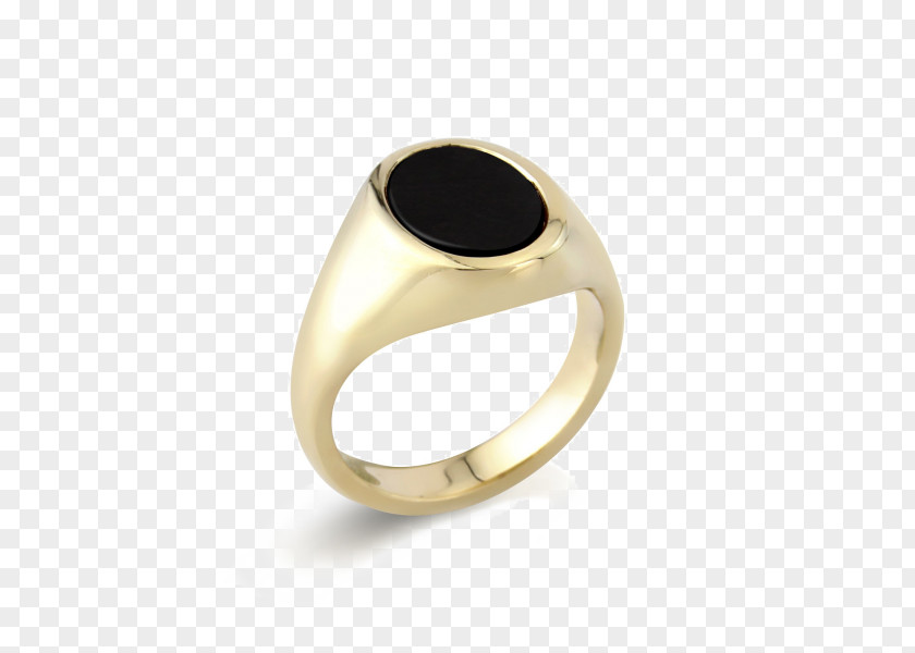Ring Colored Gold Onyx Cabochon PNG
