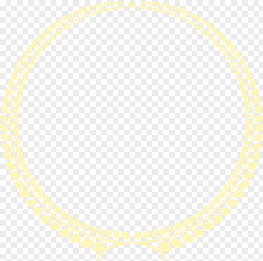 Yellow Fresh Rice Spike Circle Necklace Chain PNG