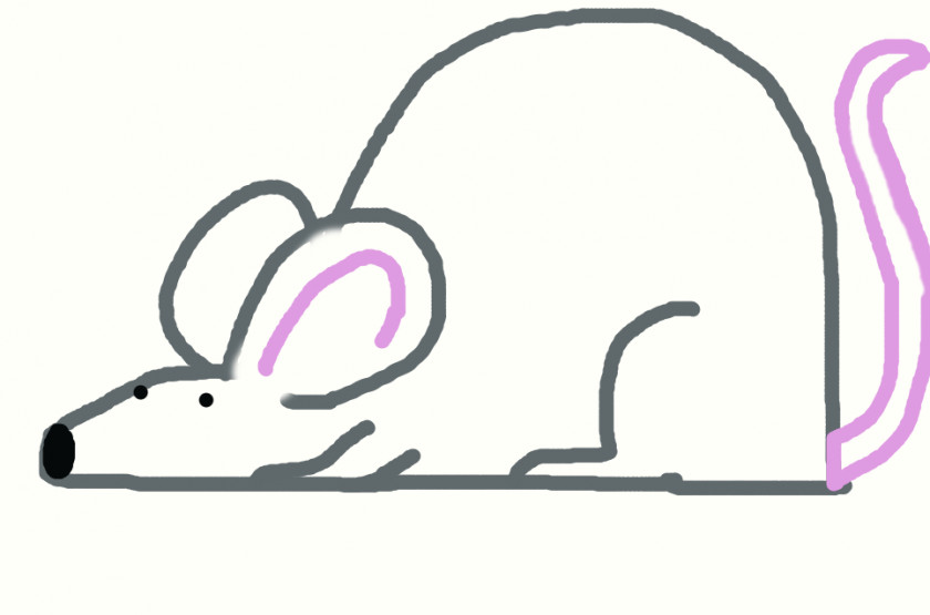 Cartoon Picture Of A Rat Black Drawing Clip Art PNG