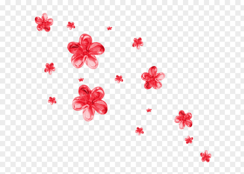 Creative Beautiful Flowers Falling Flower Petal PNG
