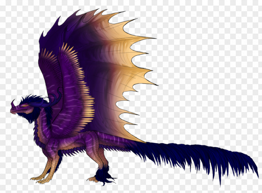 Feathery Purple Dragon Violet Feather PNG