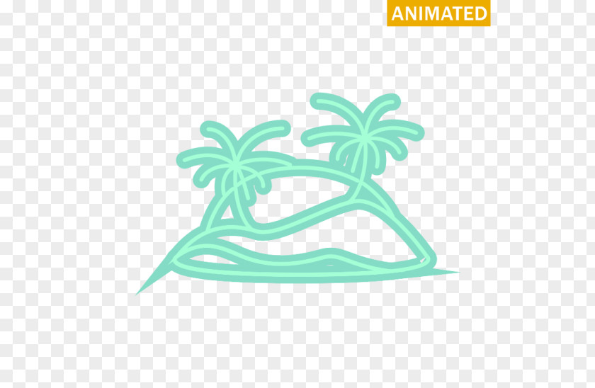 Island Beach Leaf Green PNG