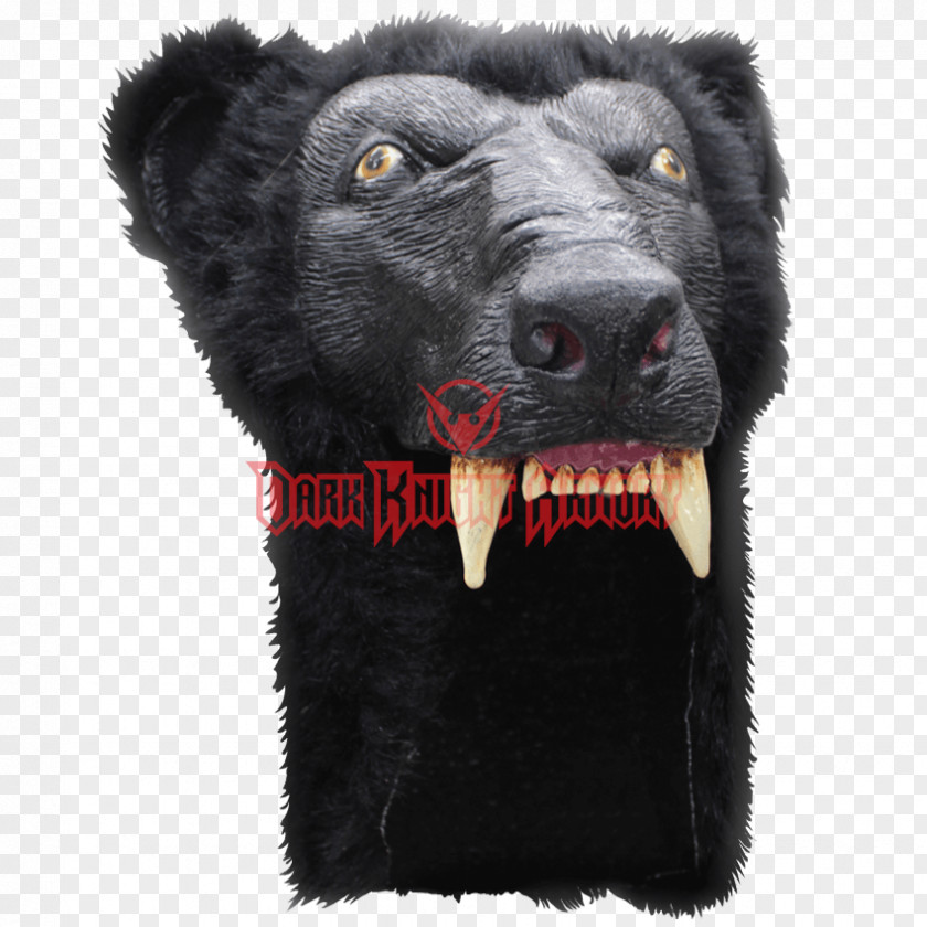 Knight Head American Black Bear Costume Grizzly Mask PNG