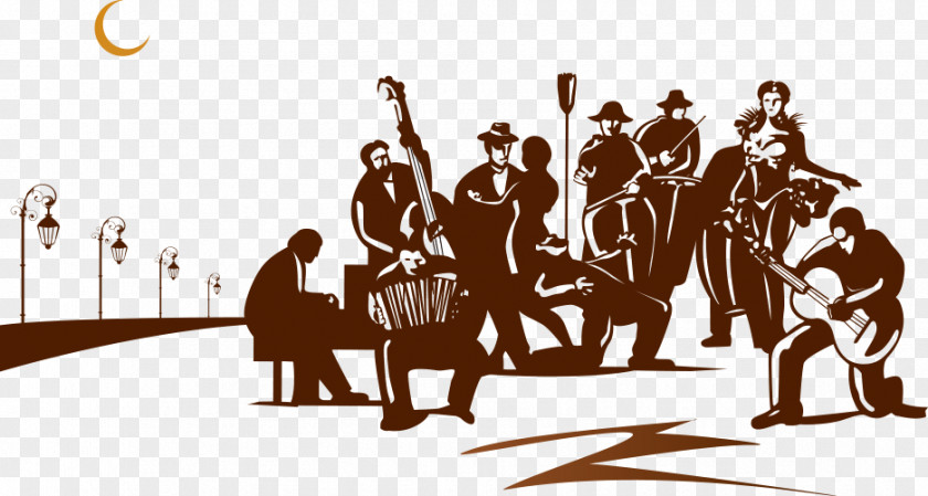 Silhouette People Orchestra Tango Conductor Dance PNG
