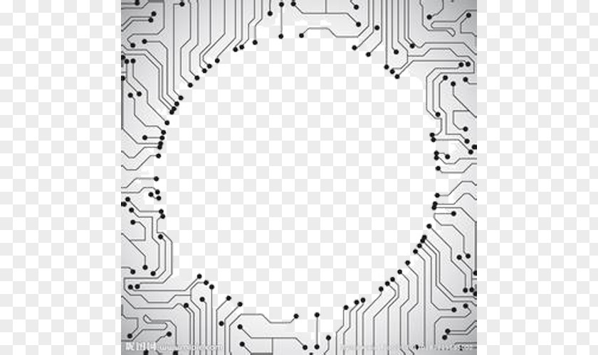 Technology Border Electronic Circuit Printed Board Integrated PNG