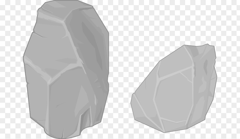 Two Large Gray Stone Vector Designer PNG