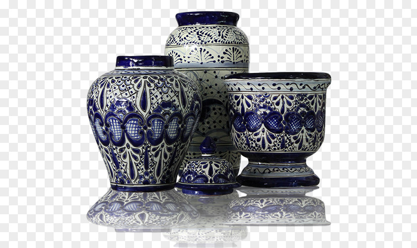 Vase Floreria Del Valle Glass Ceramic Cobalt Blue PNG