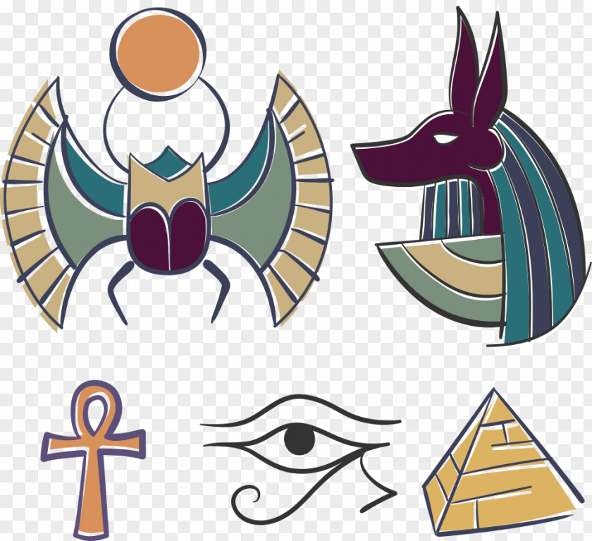 Vector Cartoon Elements Egypt Ancient Drawing Clip Art PNG