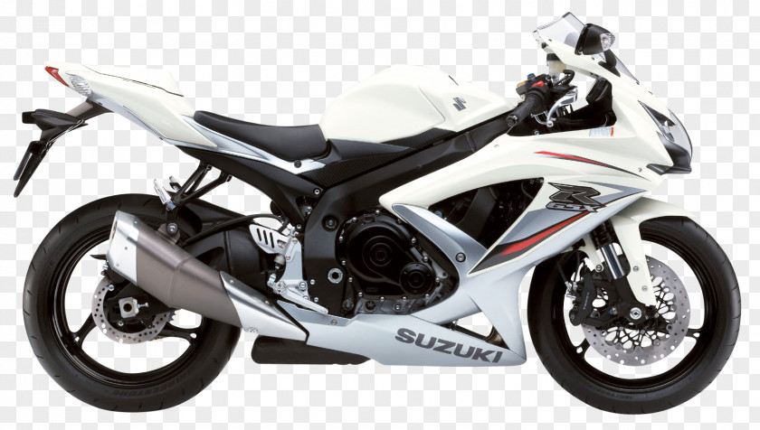 White Suzuki GSX R750A Motorcycle Bike GSX-R Series GSX-R750 Car PNG