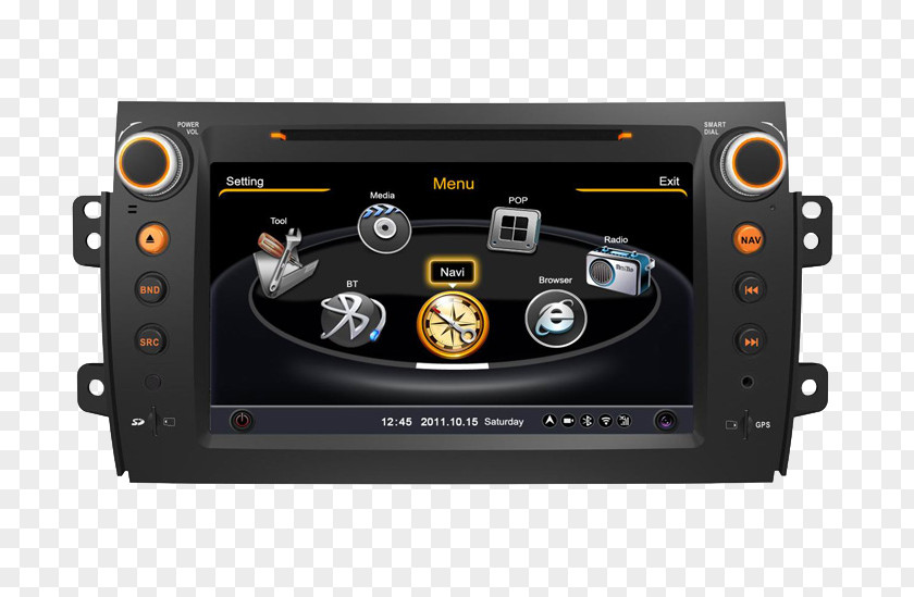 Double Twelve Display Model GPS Navigation Systems Car Suzuki SX4 Vehicle Audio DVD Player PNG