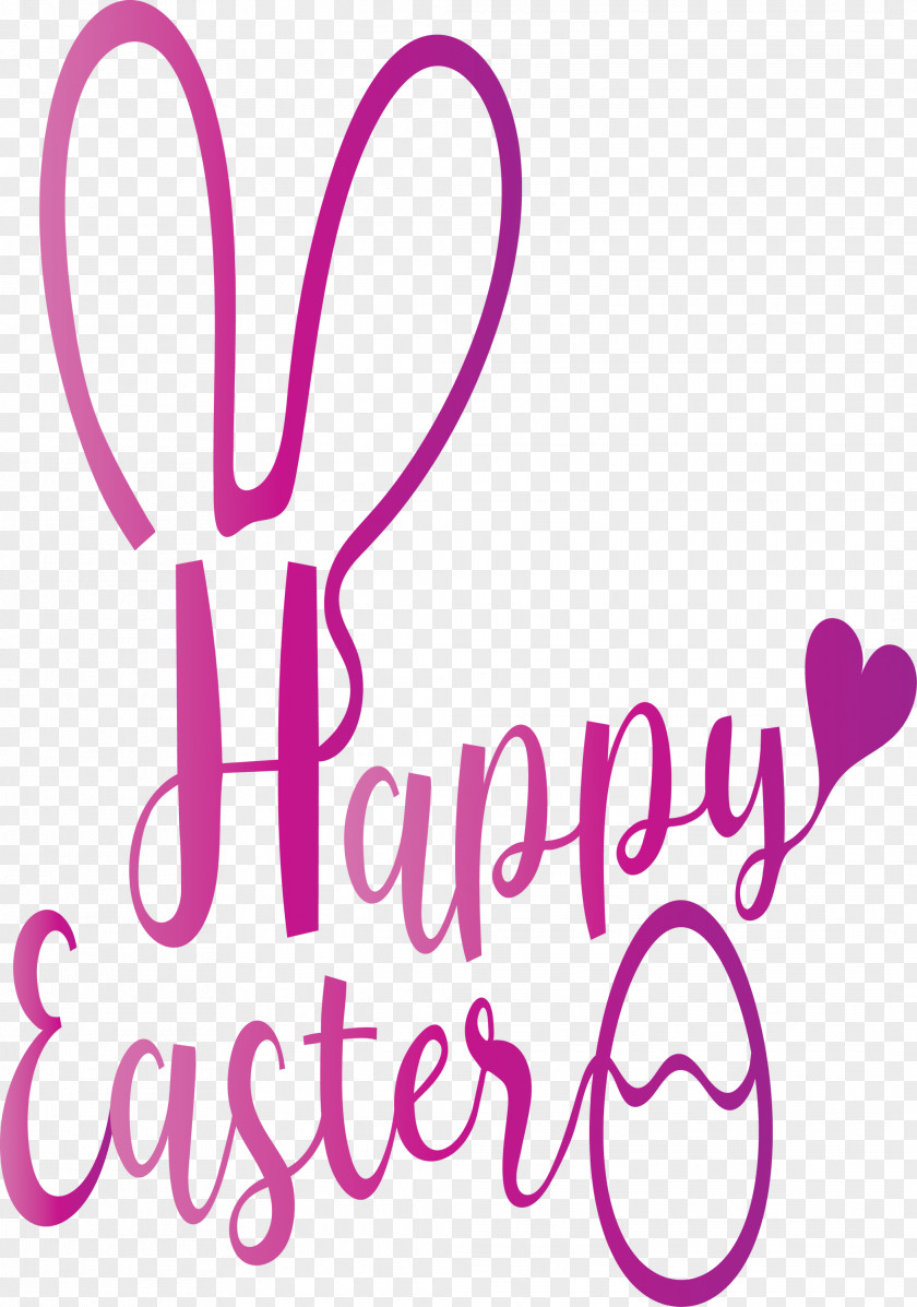 Happy Easter With Bunny Ears PNG