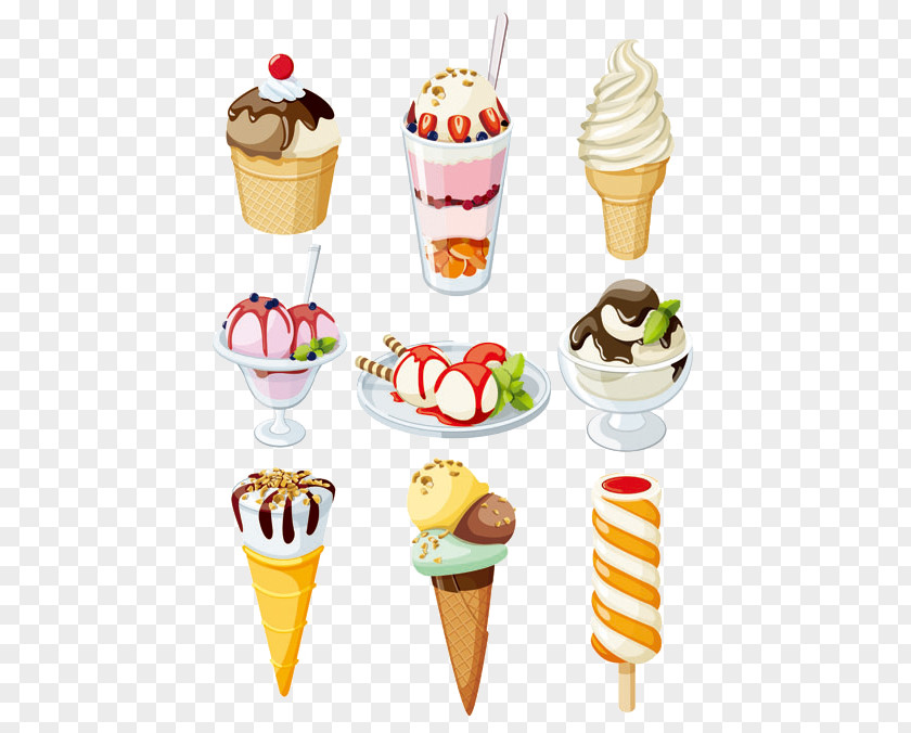 Ice Cream And Cone Drawing Sundae Illustration PNG